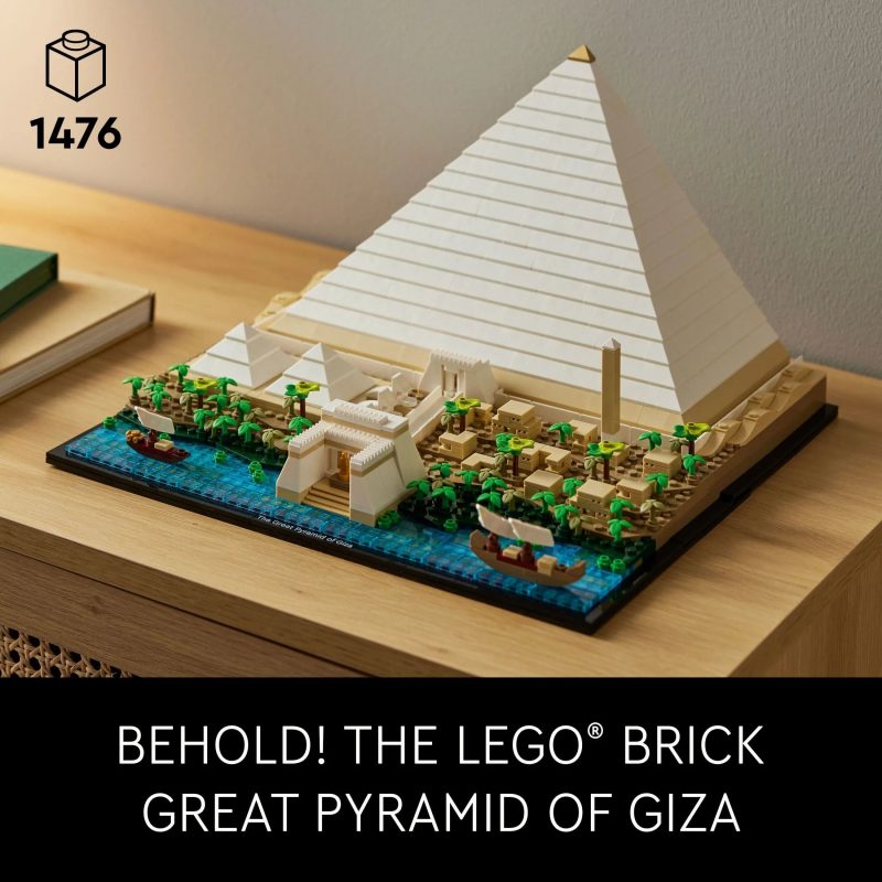 LEGO Architecture Great Pyramid of Giza Set 21058, Home Décor Model Building Kit, Creative Gift Idea - Image 3