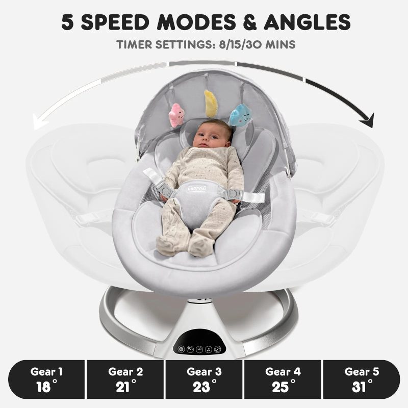 HARPPA Weddell | Electric Baby Swing - Image 35
