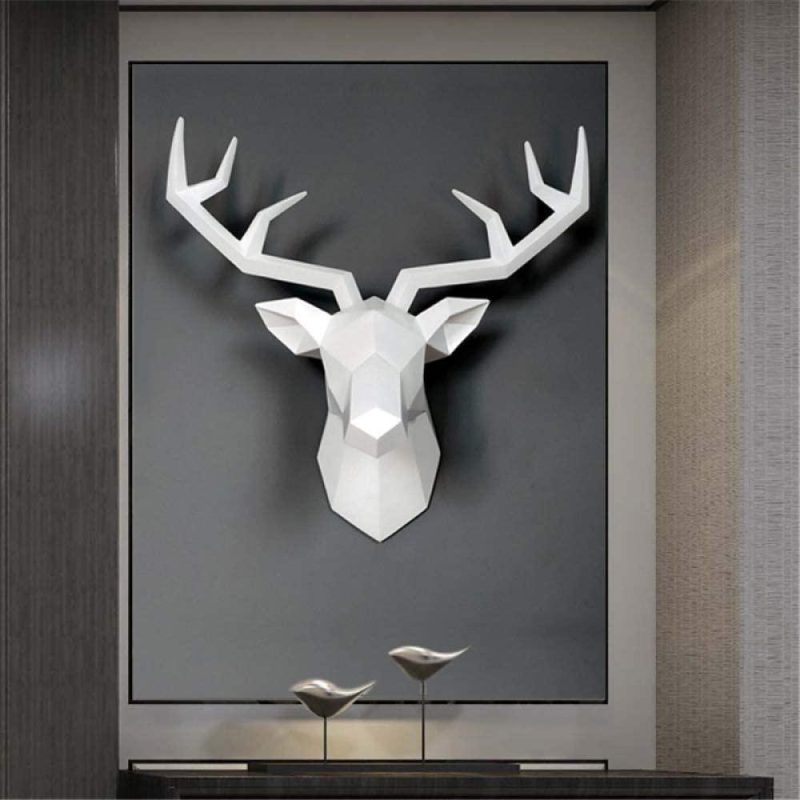 3D Deer Head Wall Statue - Image 2