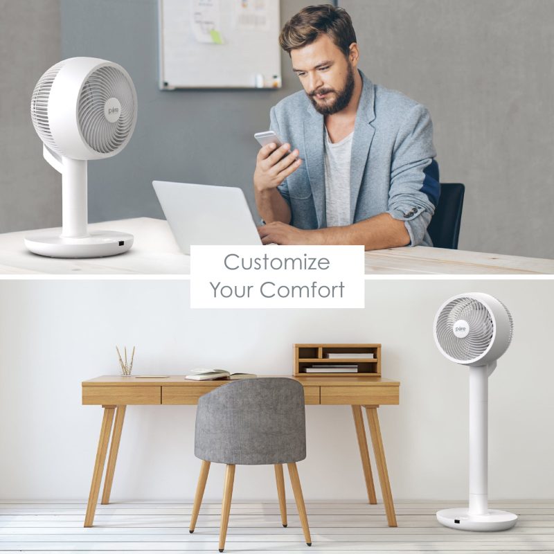 2-in-1 Circulating Floor Desk Fan 24 Fan Speeds, Vertical and Horizontal Oscillation, Optional Remote Control Operation, Auto-Off Timer and Sleep Mode Ideal for the Whole House - Image 12