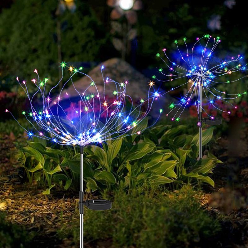 4-Piece Solar Garden Fireworks Lights – IP65 Weatherproof LED Outdoor Lights with Adjustable Modes & DIY Design - Image 9