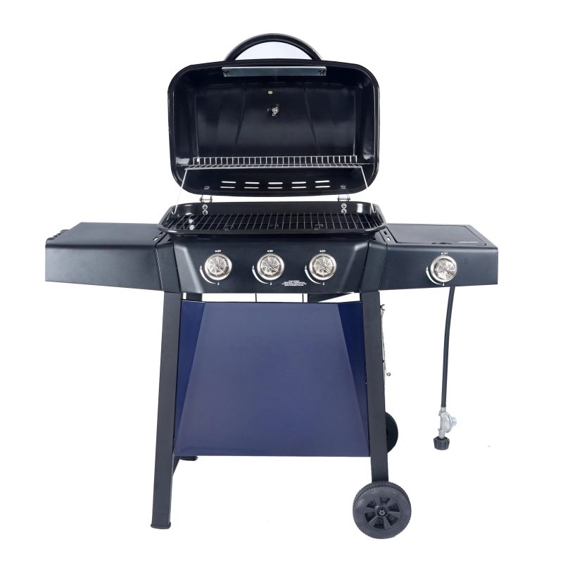 RevoAce 3 Burner Propane Gas Grill Including a Side Burner, Blue Sapphire, GBC1729WBS, New - Image 14