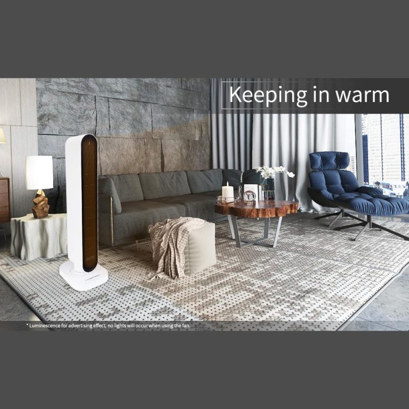Portable heating tower instant space heater overheat protection white - Image 9