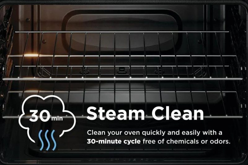 Frigidaire 30-in Glass Top 5 Burners 5.3-cu ft Steam Cleaning Freestanding Electric Range (EasyCare Stainless Steel) - Image 9