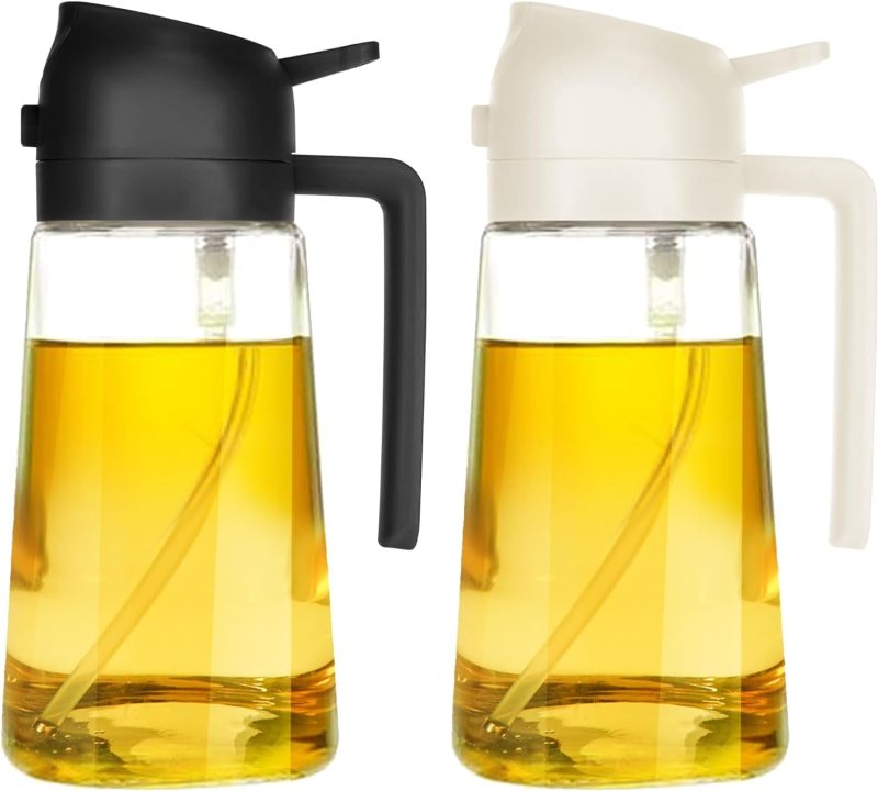16 Oz Oil Dispenser Bottle for Kitchen – 2 in 1 Olive Oil Dispenser and Oil Sprayer – 470Ml Olive Oil Bottle - Image 9