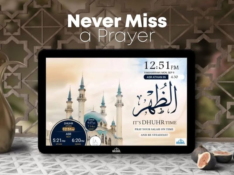 Masjidal 14 Digital Azan Clock with WiFi Dynamic Touch Screen Worldwide Prayer Times - Image 11