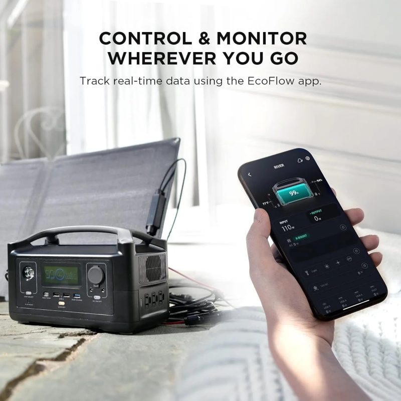 EF ECOFLOW RIVER 288Wh Portable Power Station 3 x 600W AC Outlets & LED Flashlight - Image 6