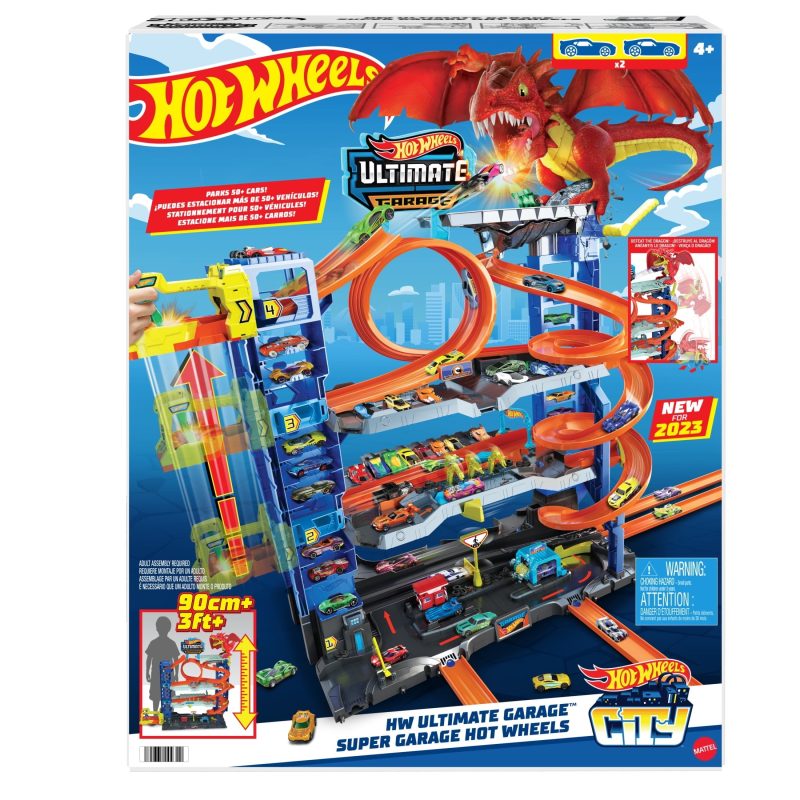 Hot Wheels City Ultimate Garage Playset with 2 Die-Cast Cars, Storage for 50+ Cars Child Age 4-8 - 图片 6
