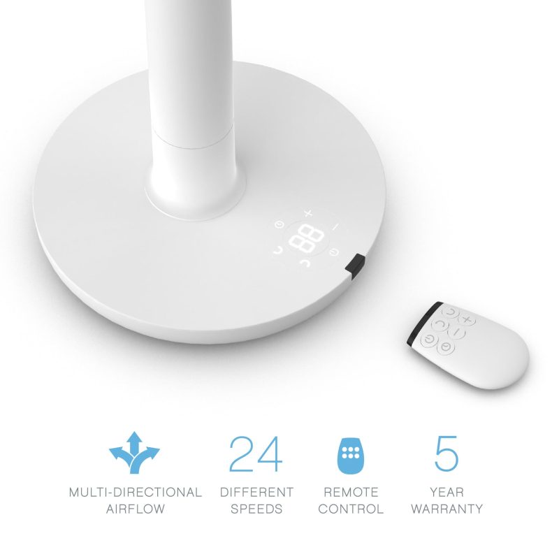2-in-1 Circulating Floor Desk Fan 24 Fan Speeds, Vertical and Horizontal Oscillation, Optional Remote Control Operation, Auto-Off Timer and Sleep Mode Ideal for the Whole House - Image 11