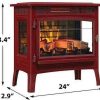 Duraflame 3D 24 W x 23.4 H x 12.9 D 34.1lb Infrared Electric Fireplace Stove - Cream - Image 10