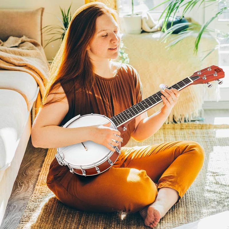 Banjo 5 String Full Size Banjos Set with Resonator, Remo Head, Beginner Banjo Kit with Closed Back, Premium Accessories for Adults, Teenager - Image 8