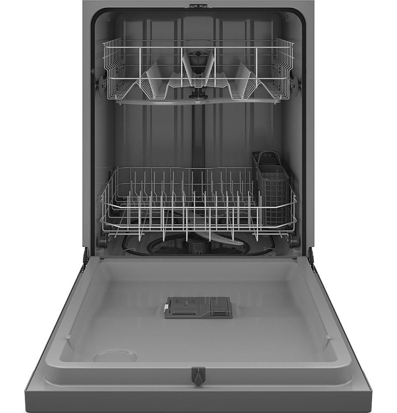 GE – Front Control Built-In Dishwasher with 59 dBA – Stainless steel