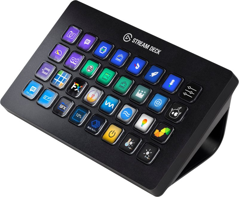 Elgato – Stream Deck XL Wired Keypad with Back Lighting – Black