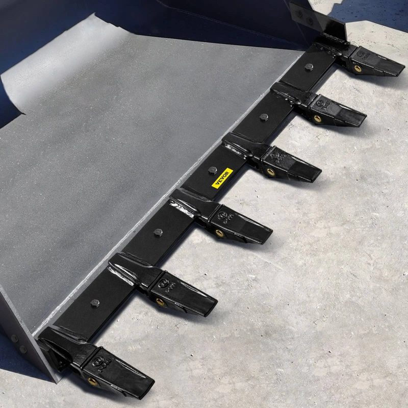VEVOR Bucket Tooth Bar 48'' Inside Bucket Width Tractor Bucket Teeth 9.84'' Teeth Space Tooth Bar for Loader Bucket 23TF Bolt on Tooth Bucket - MadeInUSA - Image 7
