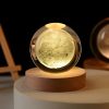 3D Galaxy Crystal Ball Lamp With Wooden Base - Image 4