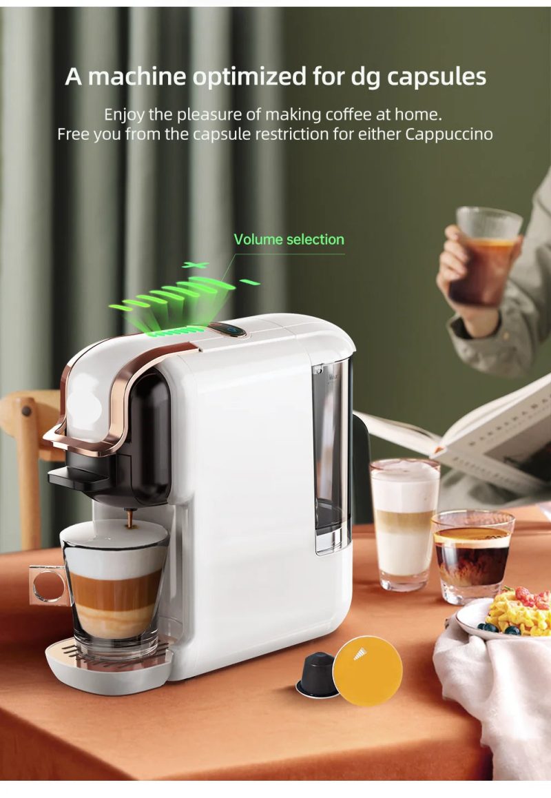5-in-1 Coffee Machine – 20-Bar Multiple Capsule Brewer with Milk Frother - Image 17