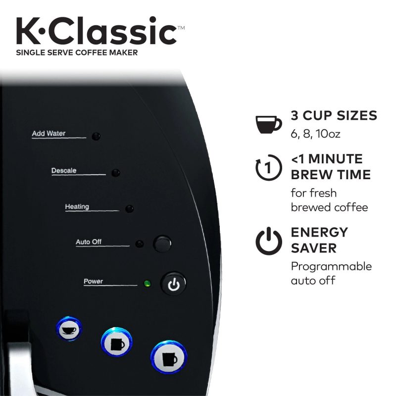 Keurig K-Classic Coffee Maker Single Serve K-Cup Pod Coffee Maker, Black - Image 4