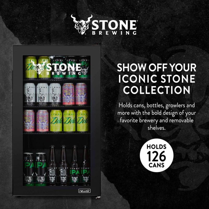 Beverage Refrigerator Cooler | 126 Cans Free Standing with Right Hinge Glass Door | Mini Fridge Beverage Organizer Perfect For Beer, Wine, Soda, And Cooler Drinks - Image 77