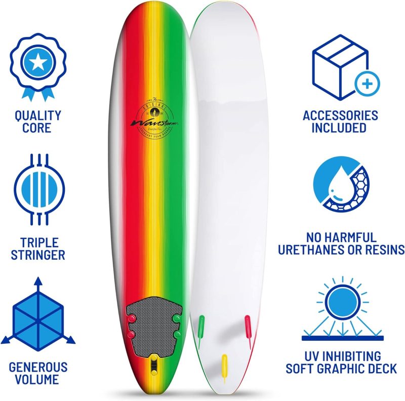 Classic Soft Top Foam 8ft Surfboard - 图片 15