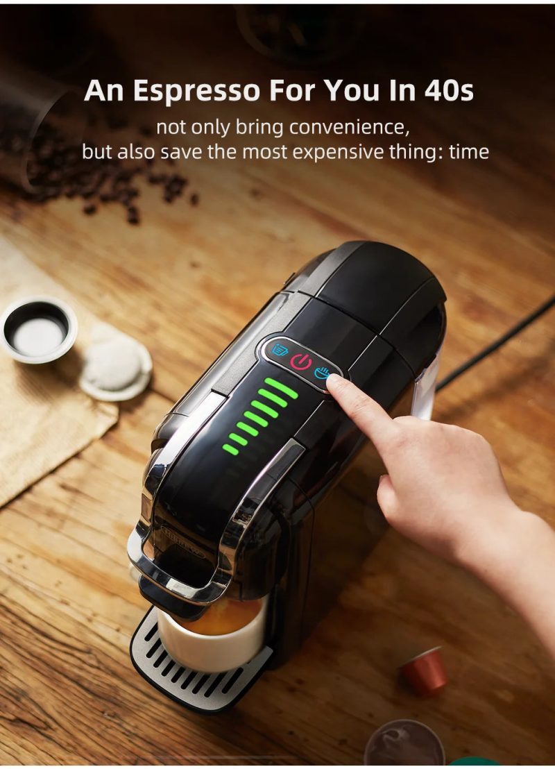 5-in-1 Coffee Machine – 20-Bar Multiple Capsule Brewer with Milk Frother - Image 11