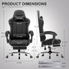 GTPLAYER Gaming Chair, Computer Chair with Footrest and Lumbar Support, Height Adjustable Game Chair with 360  -Swivel Seat and Headrest and for Office or Gaming (White) - Image 31