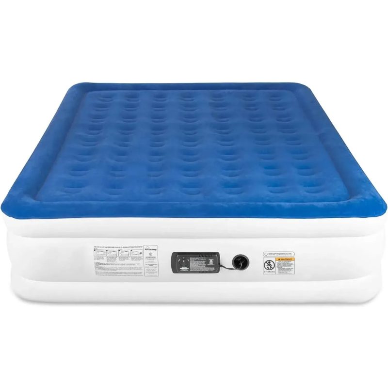 SoundAsleep Products Luxury Inflatable Mattress with Built-in High-Capacity Pump for Family Camping
