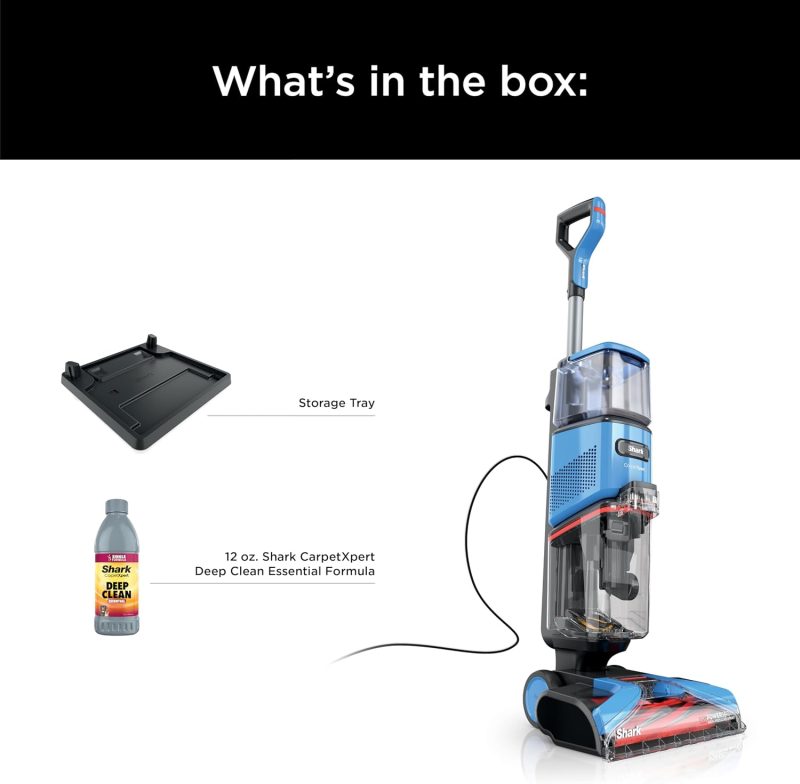 Shark CarpetXpert EX201 Carpet Cleaner, Cyan �C Deep Cleaning with StainStriker, Perfect for Pets, Includes Spot & Stain Remover Tools - Image 16