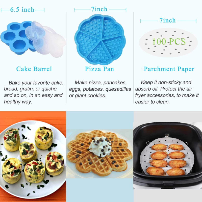 7 Inch OR 8 Inch Air Fryer Accessories Set – 12 Pcs - Image 4