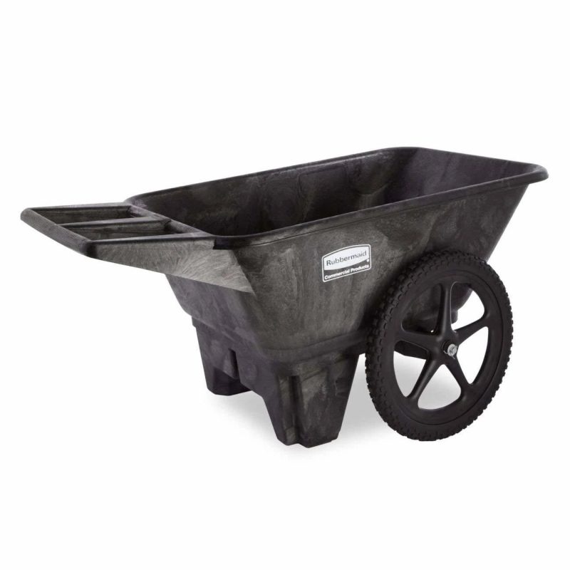 Rubbermaid Commercial Products FG564200BLA Plastic Yard Cart, 7.5 Cu. Feet - MadeInUSA - Image 2