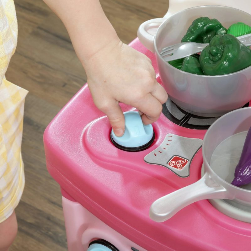 Step2 Fun with Friends Pink Toddler Kitchen Play Set - Image 8