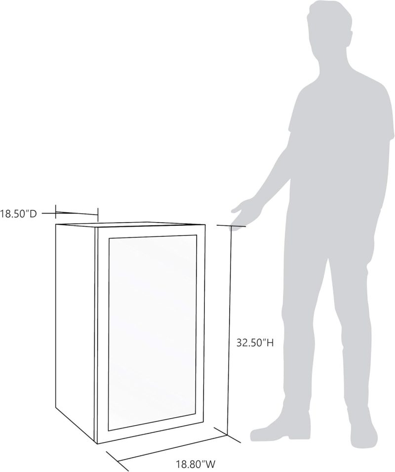 Beverage Refrigerator Cooler | 126 Cans Free Standing with Right Hinge Glass Door | Mini Fridge Beverage Organizer Perfect For Beer, Wine, Soda, And Cooler Drinks - Image 63
