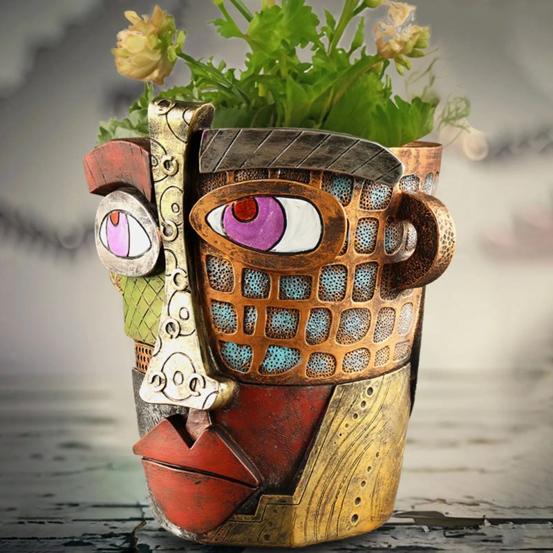 Abstract Art Flowerpot Ornaments – Stylish & Unique Garden Decor, Indoor & Outdoor Planter - Image 5