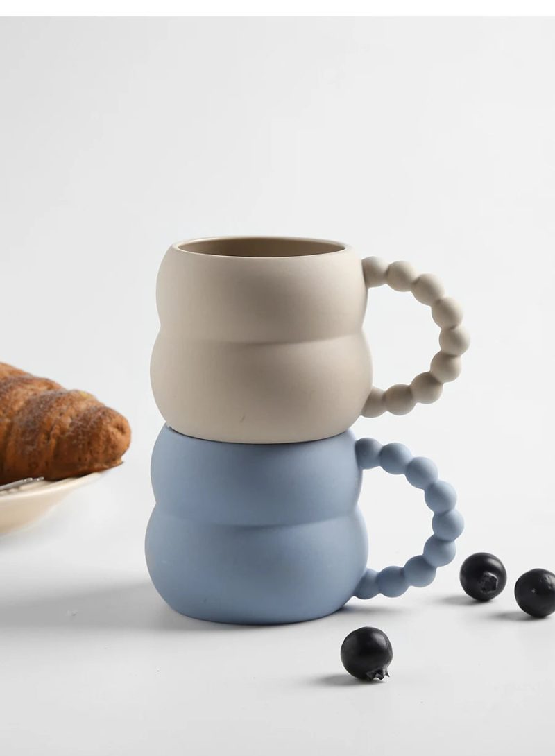 250ml Creative Ceramic Mug Cute Coffee Cup Breakfast Milk Cup Nordic Home Decor Handmade Art Afternoon Tea Cup Couple Gifts - Image 17
