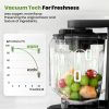 Commercial Blender, 1500W Vacuum Blender for Less Foam, Professional-Grade Quiet Shield, Kitchen Timer, 9 Speeds, 6 Programs for Smoothies, Frozen Drinks, Self-Cleaning, 64oz Bulk Production - Image 3