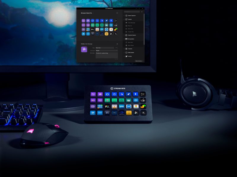 Elgato – Stream Deck XL Wired Keypad with Back Lighting – Black - Image 4
