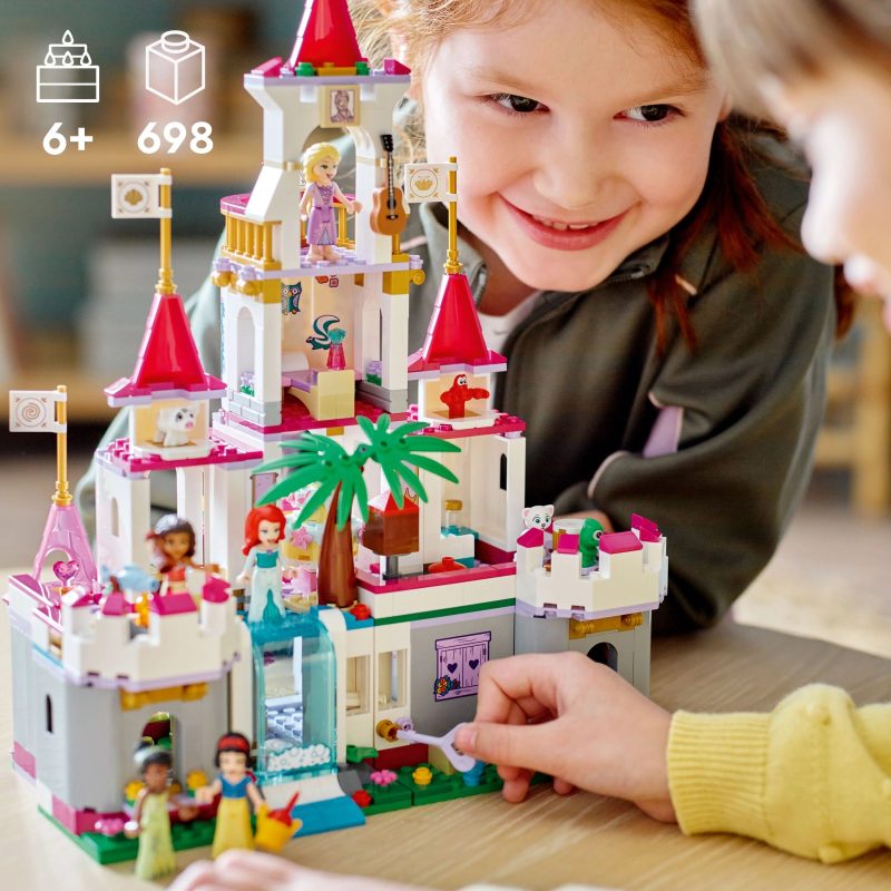 LEGO Disney Princess Ultimate Adventure Castle Building Toy, Build a Toy Disney Castle, Includes 5 Disney Princess Mini-Dolls, Ariel, Rapunzel and Snow White, Disney Gift for Boys and Girls, 43205 - Image 3