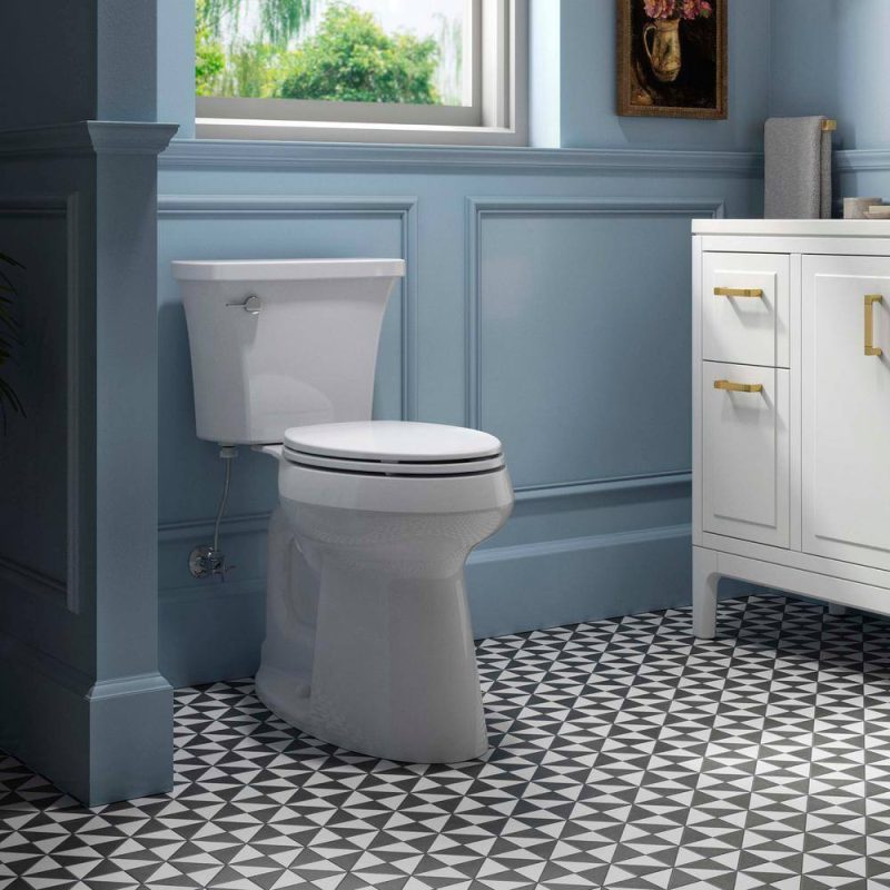 KOHLER Extra Tall Highline Arc Complete Solution 2-piece 1.28 GPF Single Flush Elongated Toilet in White (Seat Included) 78305-0 - Image 2