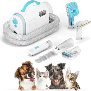 Uproot Clean Pet Grooming Vacuum Kit 7 in 1 - Cat & Dog Hair Vacuum Groomer