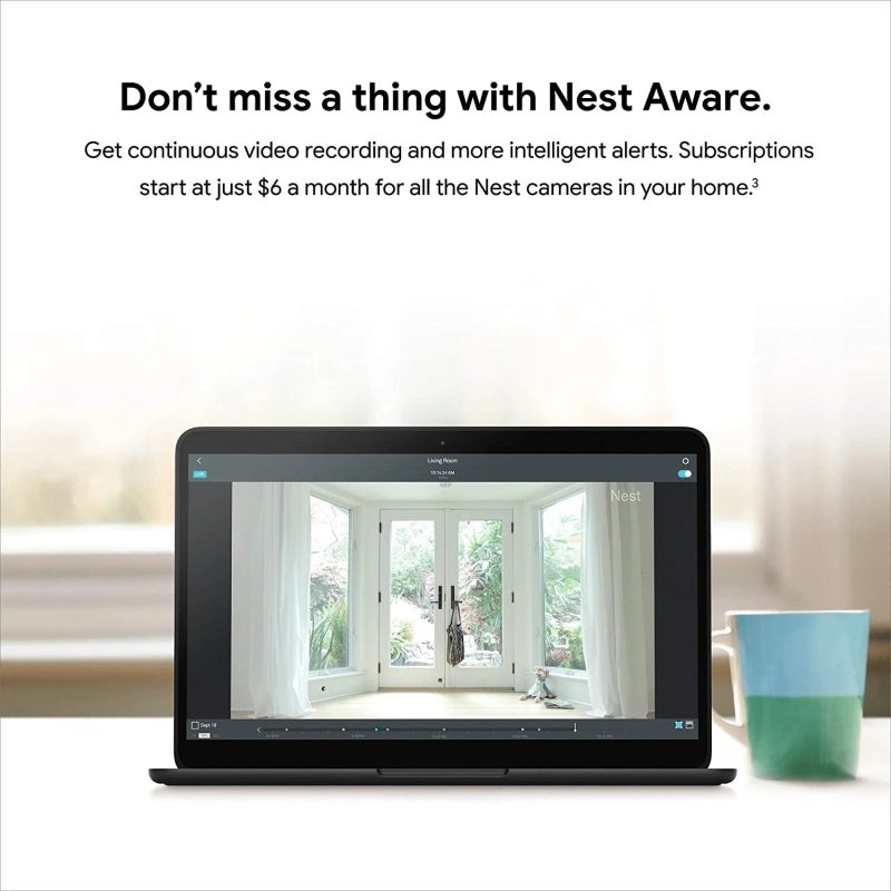 Google Nest Cam Indoor Wired Indoor Camera, For Home Security - Image 4