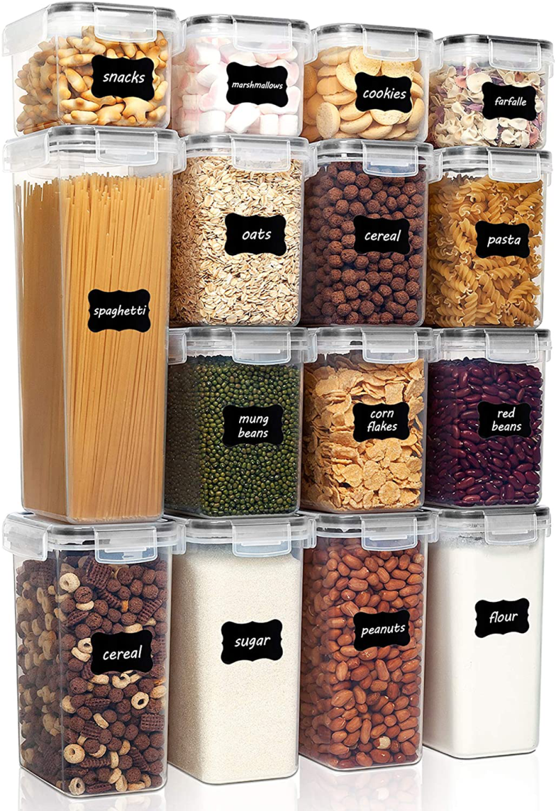 15 pcs Airtight Food Storage Containers Set with Lids, ,Include 24 Labels - Image 9