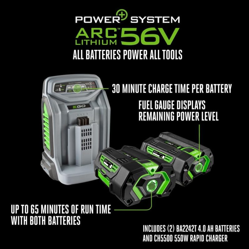EGO Power+ LM2102SP-A 21-Inch 56-Volt Lithium-ion Self-Propelled Cordless Lawn Mower (2) 4.0Ah Battery and Rapid Charger Included - Image 9