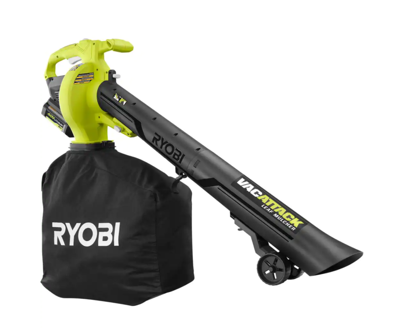 RYOBI RY40451BL 40V Cordless 110 MPH 525 CFM Cordless Leaf Blower and Cordless Leaf VacuumMulcher w 2 Batteries and 2 Chargers - MadeInUSA - Image 8
