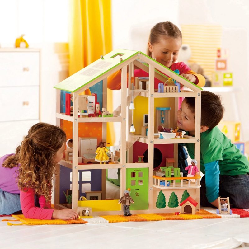 Hape All Seasons Wooden Furnished Dollhouse Playset - Image 5