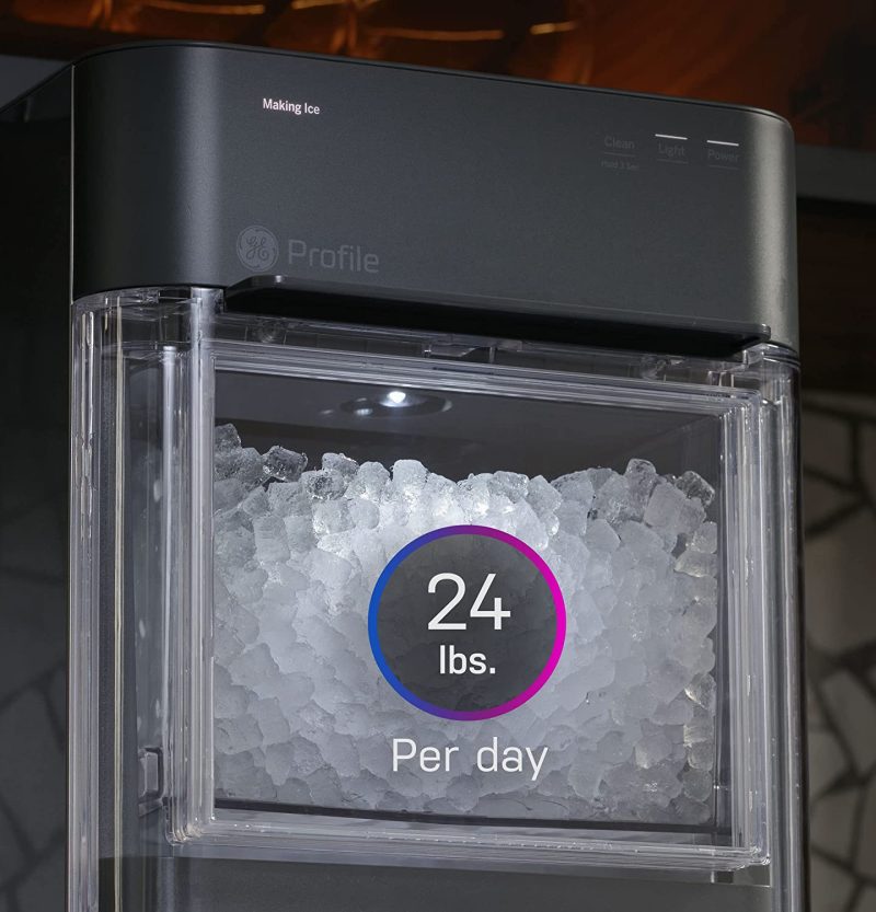GE Profile Opal 2.0 | Countertop Nugget Ice Maker | Ice Machine with WiFi Connectivity | Smart Home Kitchen Essentials | Black Stainless - Image 3