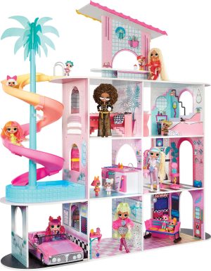 L.O.L. Surprise! OMG Fashion House Playset with 85+ Surprises, Made from Real Wood