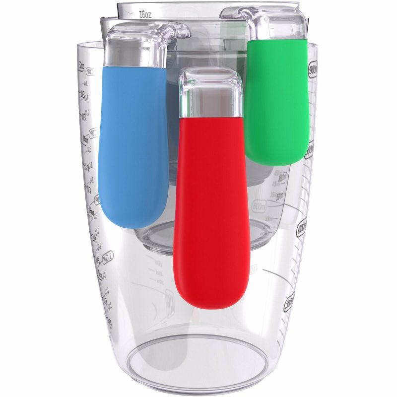 3 Piece Plastic Measuring Cups Set - Image 2