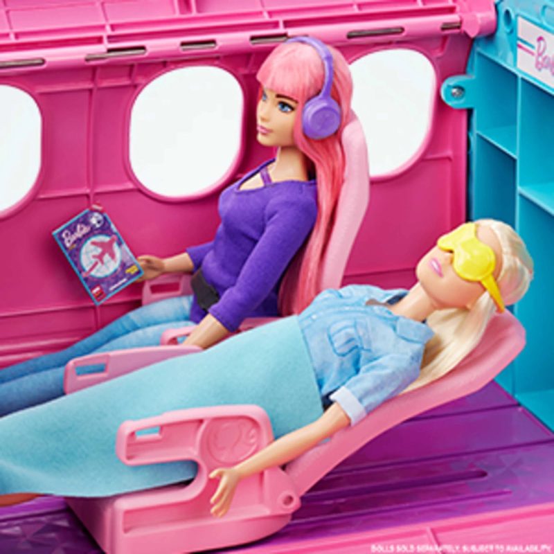 Barbie Dreamplane Airplane Playset with Puppy and Snack Cart, 15+ Accessories - Image 5