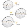 3pcs Premium Stainless Steel Colander Set- 3, 4 And 5 Quart - Image 2