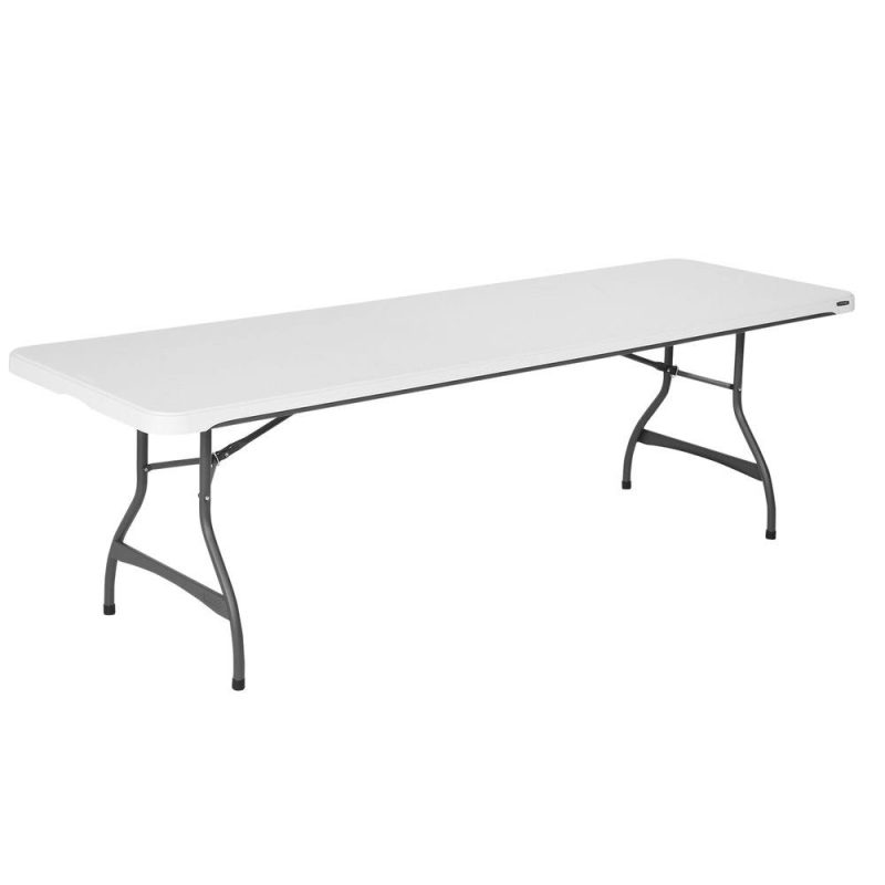Lifetime 4-Pack Commercial Stacking 8 ft Folding Table – White (80344) - Image 2