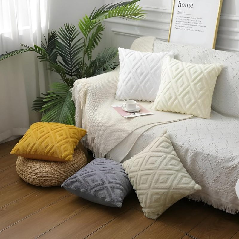 3D Diamond Pattern Cushion Cover - Image 2